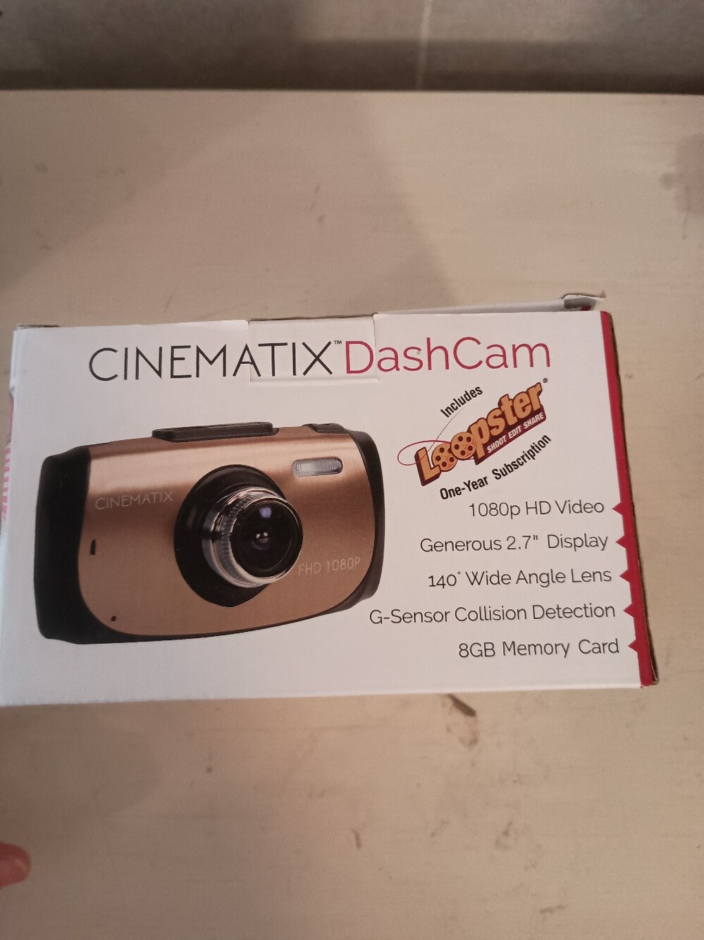 CINEMATIX Gold Dash Cam – 1080p HD Car Camera